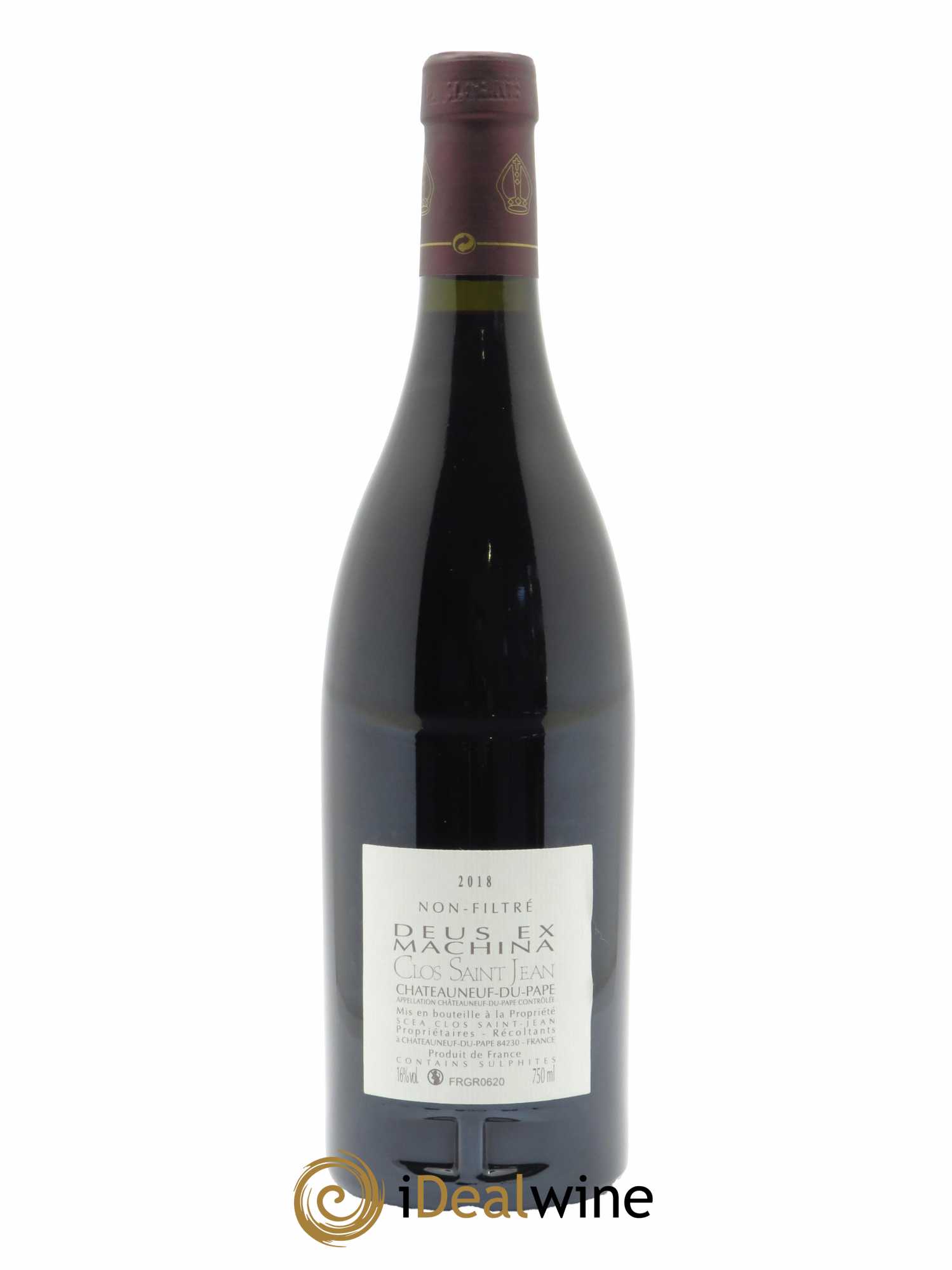 Châteauneuf-du-Pape Clos Saint-Jean Deus Ex Machina Pascal et Vincent Maurel  2018 - Lot de 1 Bouteille