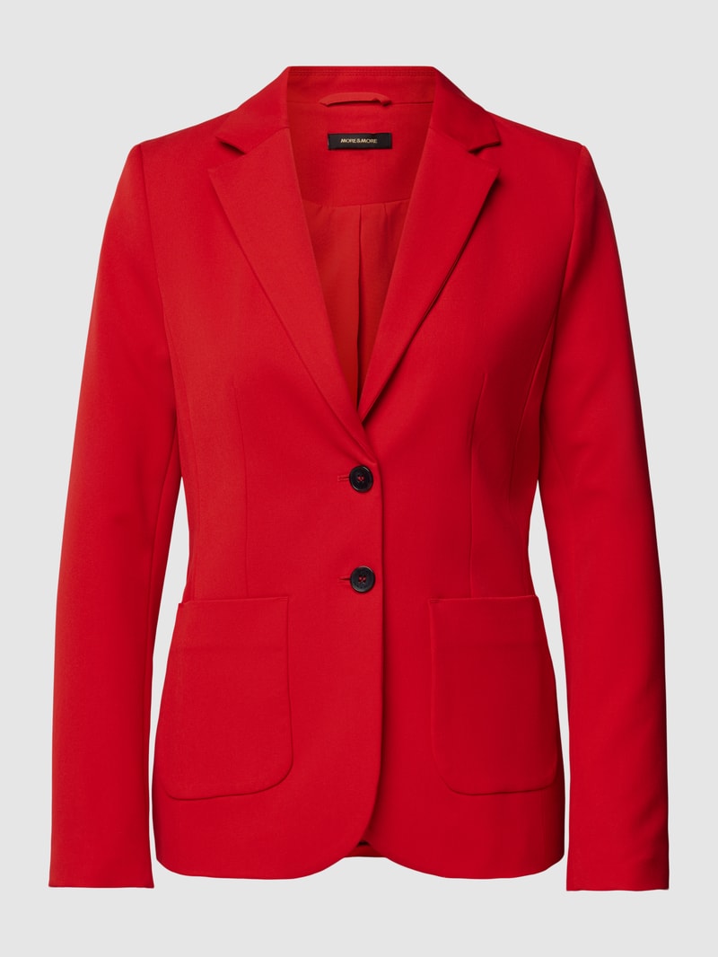 Blauer mit Eingrifftaschen in rot