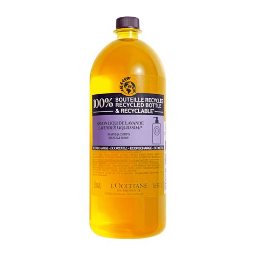 L'Occitane Laventeli nestemäinen käsi- ja vartalosaippua täyttöpakkaus 500 ml
