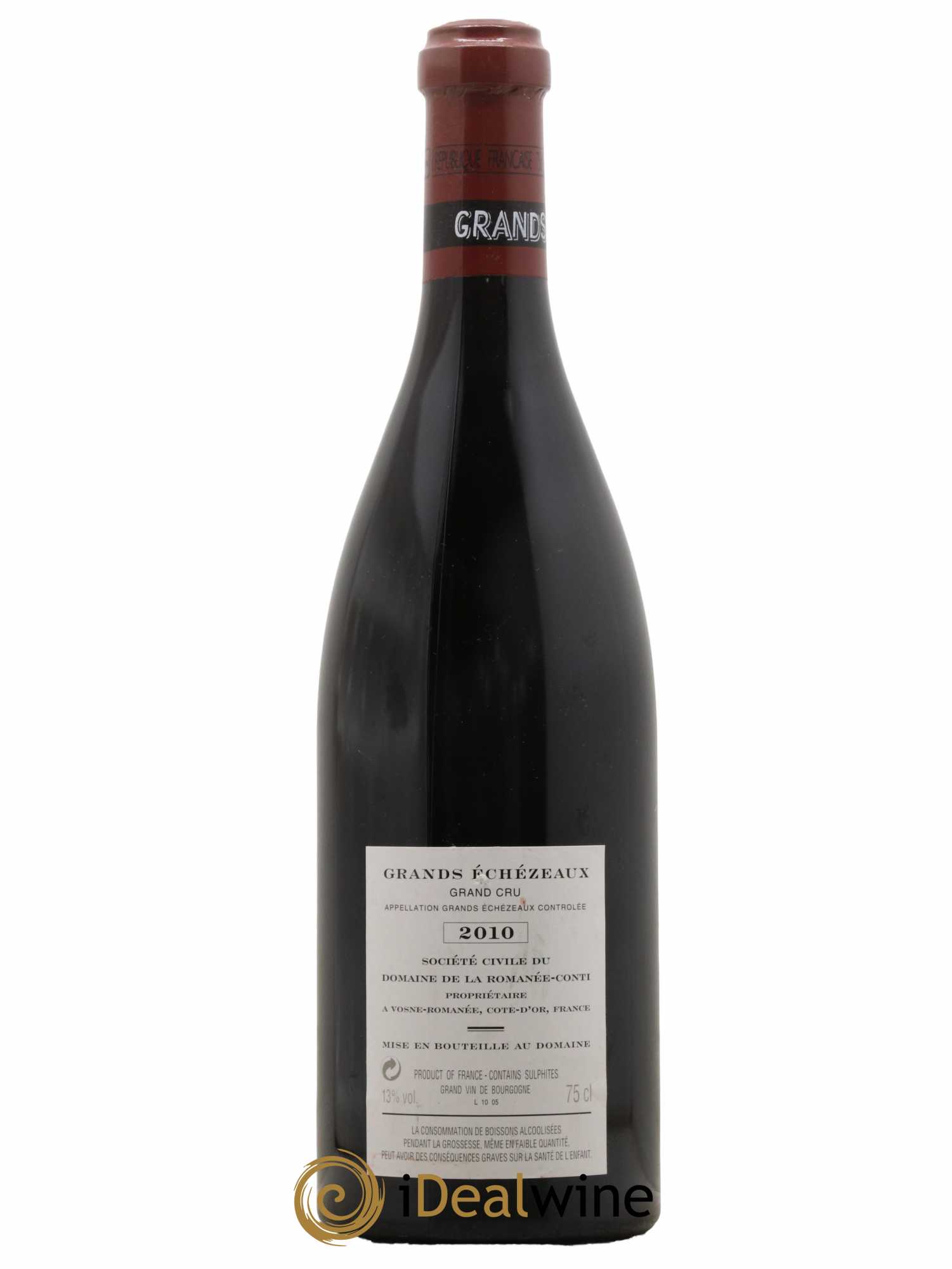Grands-Echezeaux Grand Cru Domaine de la Romanée-Conti  2010 - Lot de 1 Bouteille