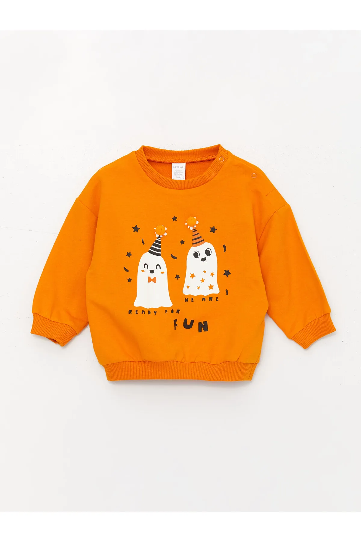 LC Waikiki  2-teiliges Set aus bedrucktem Langarm-Sweatshirt und Jogginghose für Babys mit Rundhalsausschnitt