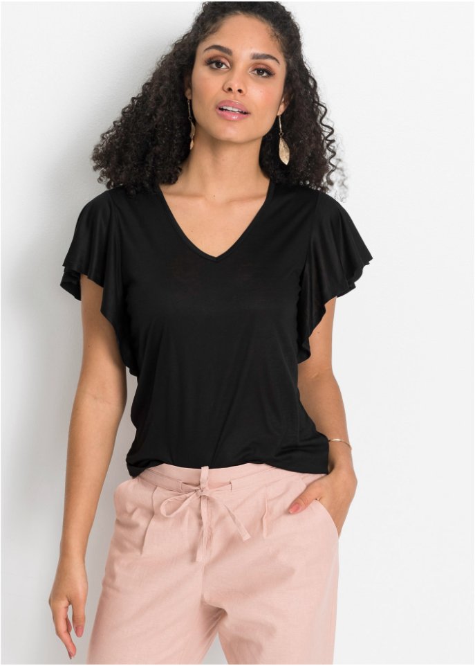 Shirt mit Volantärmel