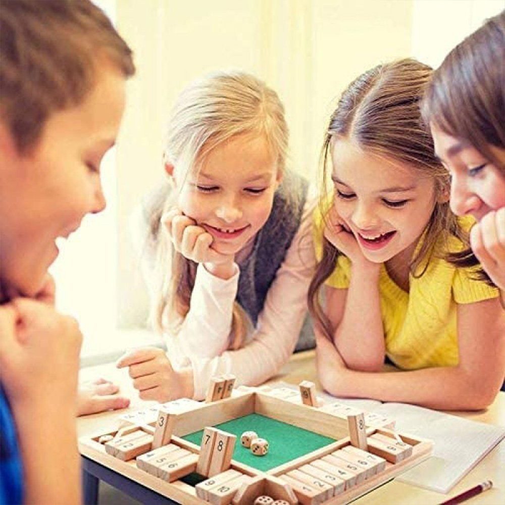 SOTOR Spieler Würfelspiel für clevere Kinder (Vier Flip Cards Spiel mit Zahlen, bunt) Party interaktive Freizeit