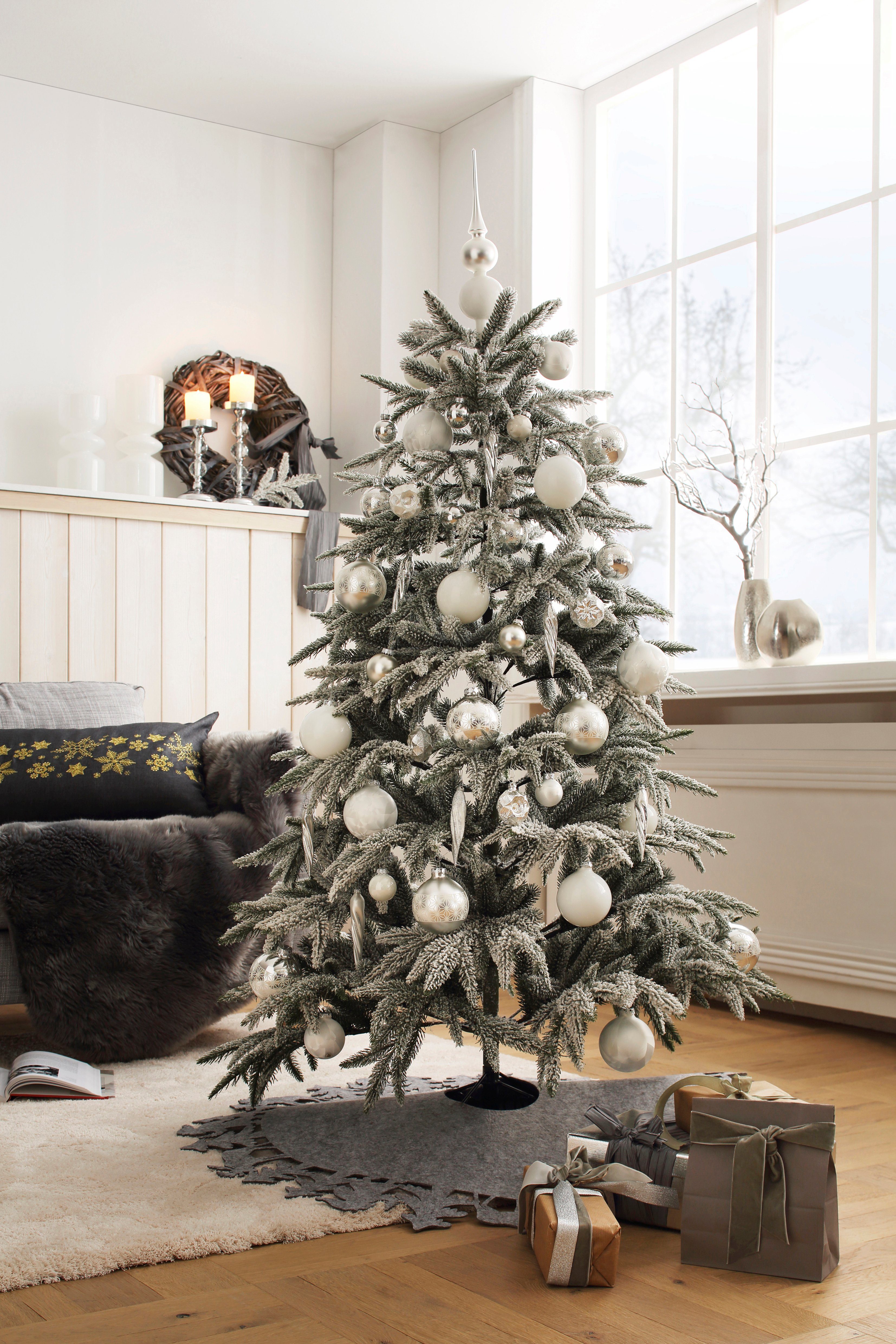 Thüringer Glasdesign Christbaumschmuck Eisprinzessin, Weihnachtsdeko, Christbaumschmuck (4-tlg)