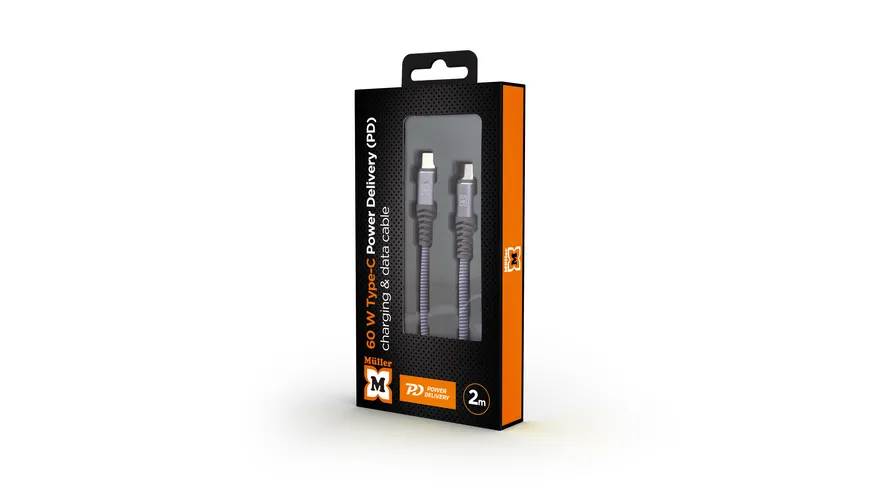 Müller USB-CUSB-C Kabel, 2 Meter Schwarz