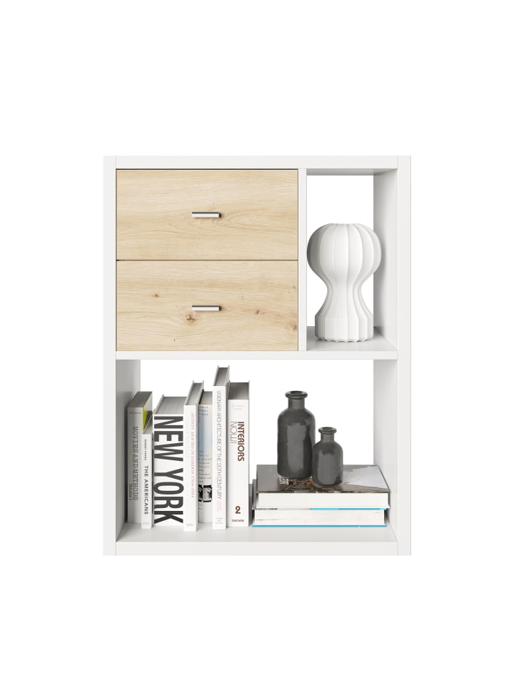 Phoenix Group AG  Fortuna - SET, Beistelltisch mit 3 Fächern inkl. Schubladeneinsatz, weiss, B/H/T: 75,1x57,9x34cm günstig kaufen onesize