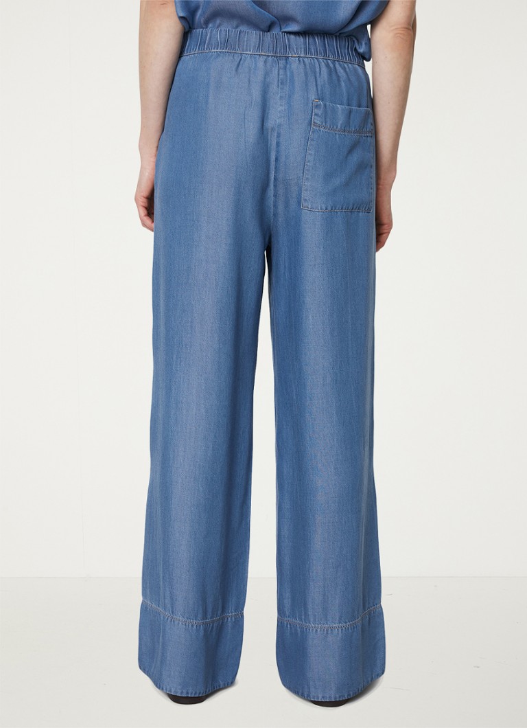 Pantaloni largi Marc O'Polo din chambray cu buzunare laterale