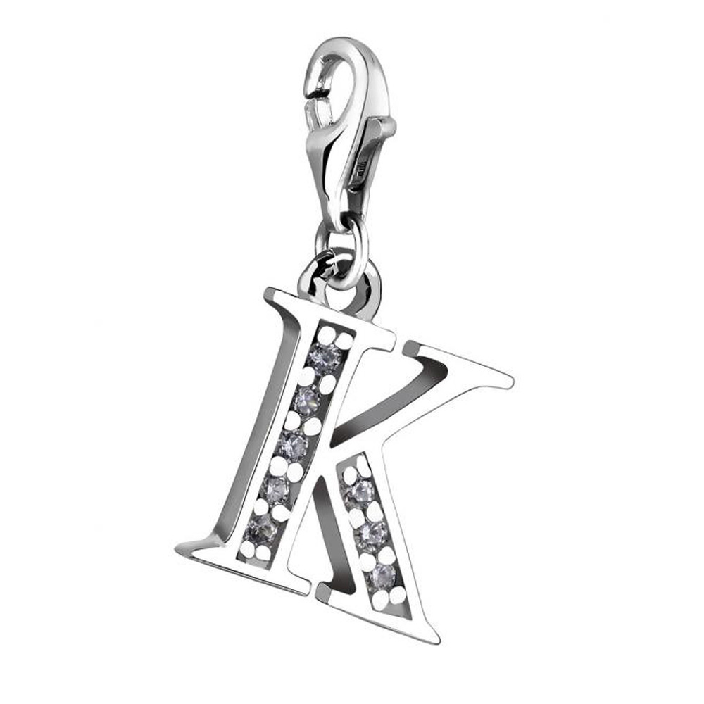Nenalina Nenalina Amulette Charm lettre Pendentif individuel et personnalisé en argent 925 Pendentif