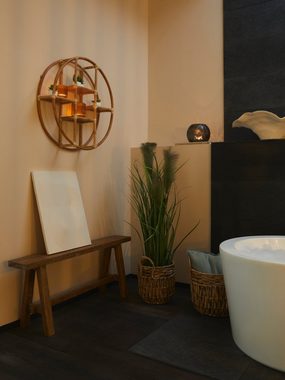 andas Deko-Wandregal Lundtoft, rund, aus Rattan, Ø 66cm