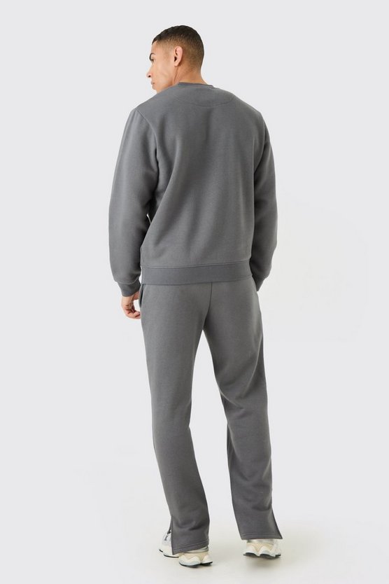 Man Signature Sweatshirt-Trainingsanzug mit geteiltem Saum