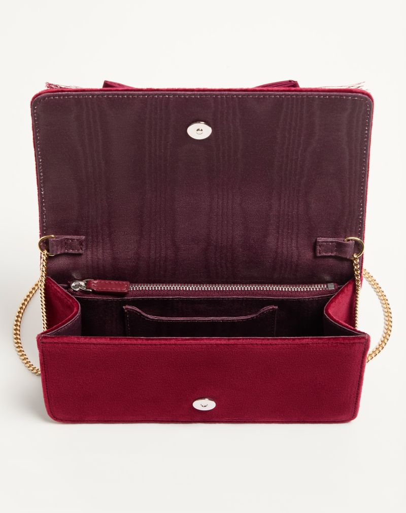 Mini bolsa de ombro de veludo exclusiva VLogo