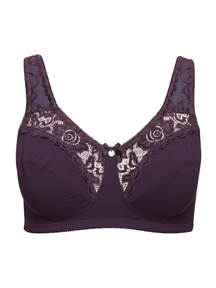 Ulla Popken Entlastungs-BH in aubergine günstig kaufen