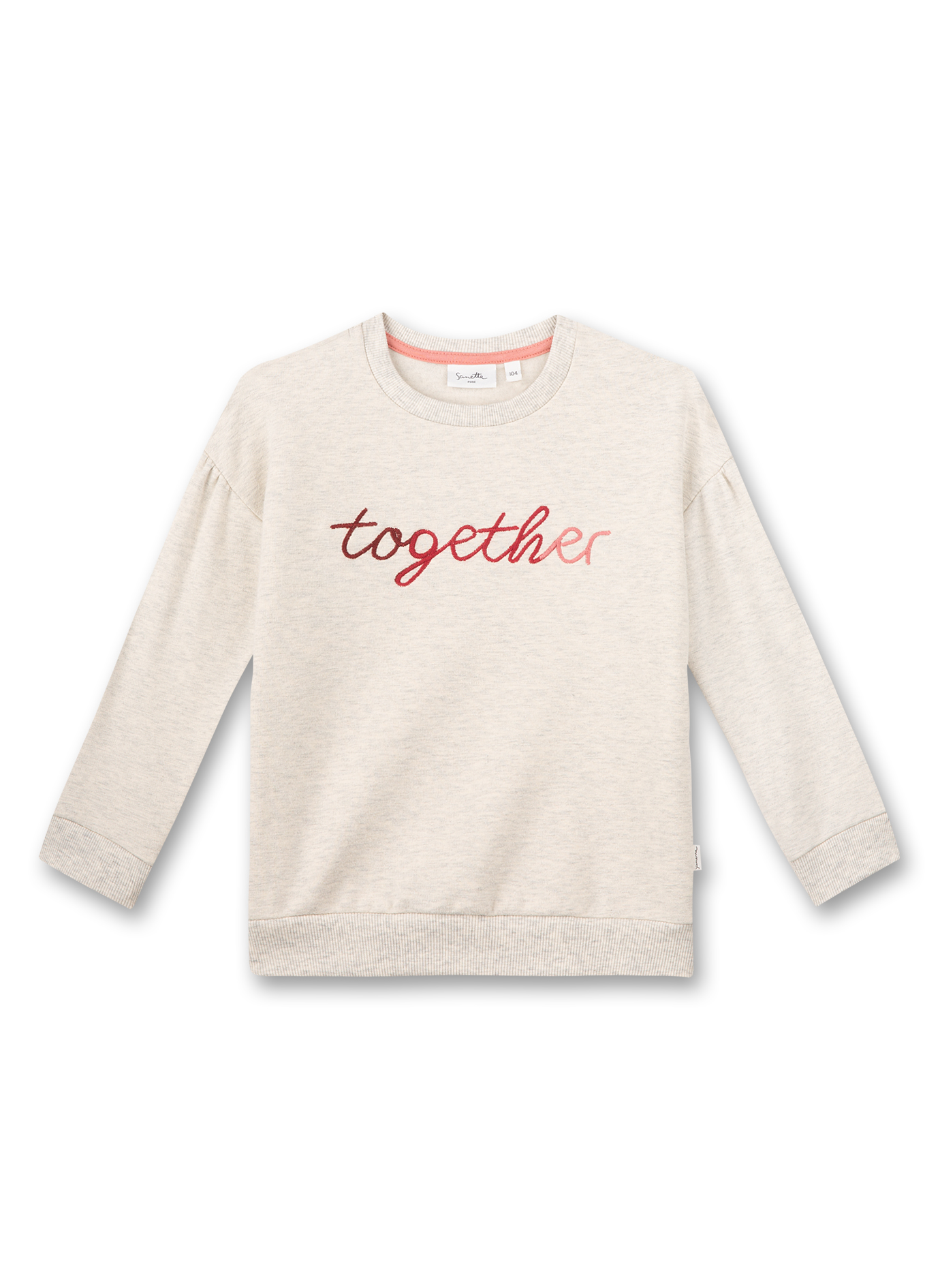 Mädchen-Sweatshirt Beigemelange