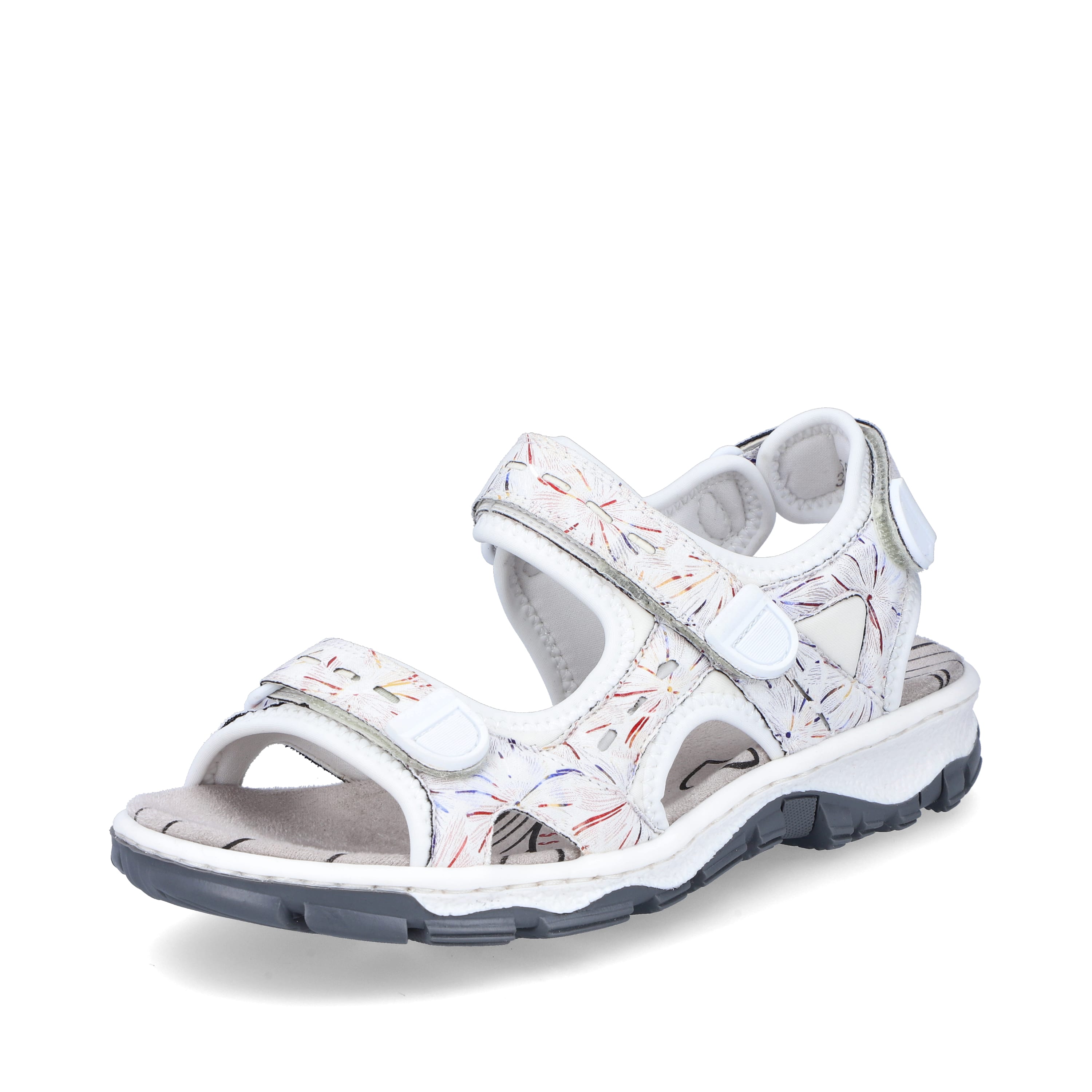 Rieker Damen Trekkingsandalen perlweiß-multi