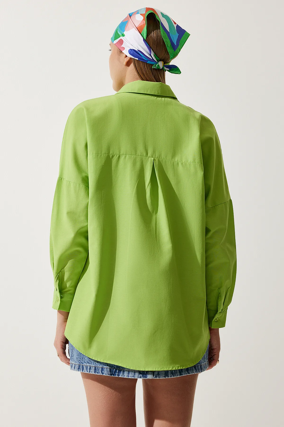 Happiness İstanbul  Hemd - Grün - Oversized