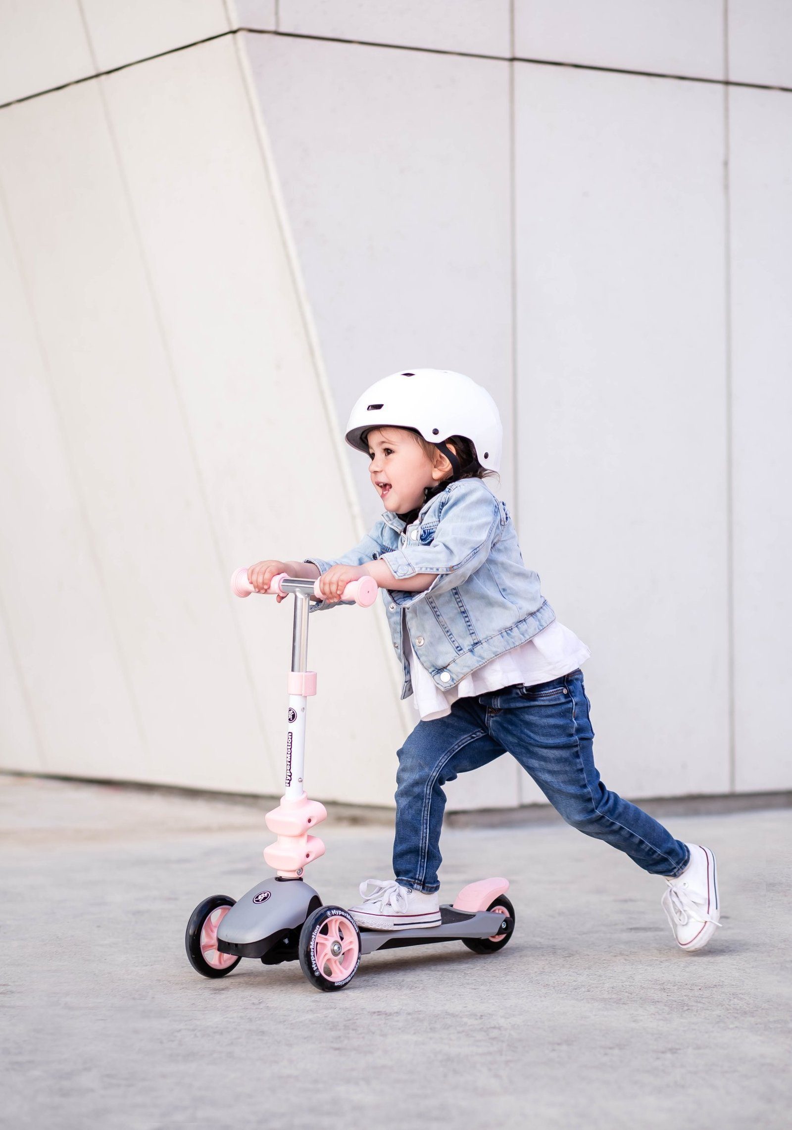 HyperMotion Dreiradscooter Roller 3in1 - Rosa