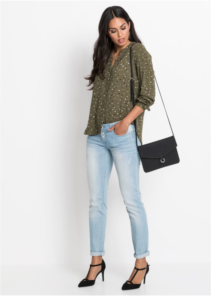 Bluse mit Pünktchen
