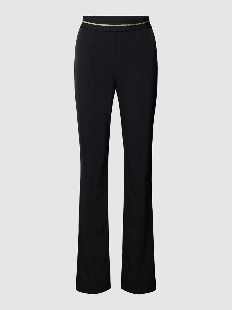 Feminine Fit High Waist Hose mit elastischem Bund in schwarz
