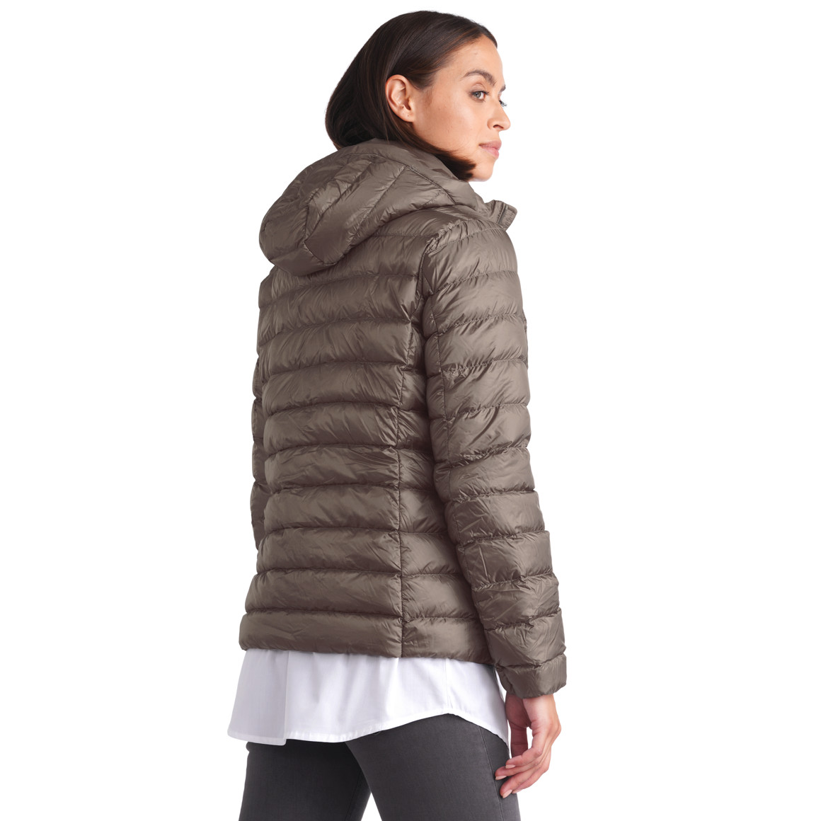 Damen Soft-Daunenjacke mit Kapuze