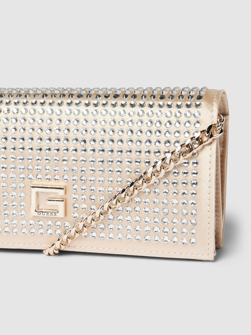 Umhängetasche mit Label-Details Modell 'GLAMOUR' in gold