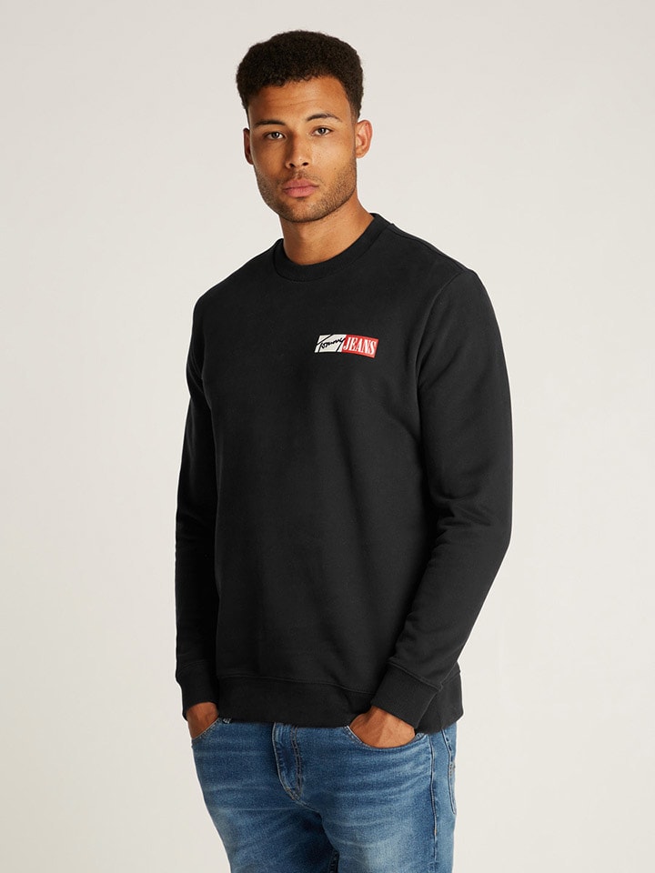TOMMY JEANS Sweatshirt in Schwarz günstig kaufen