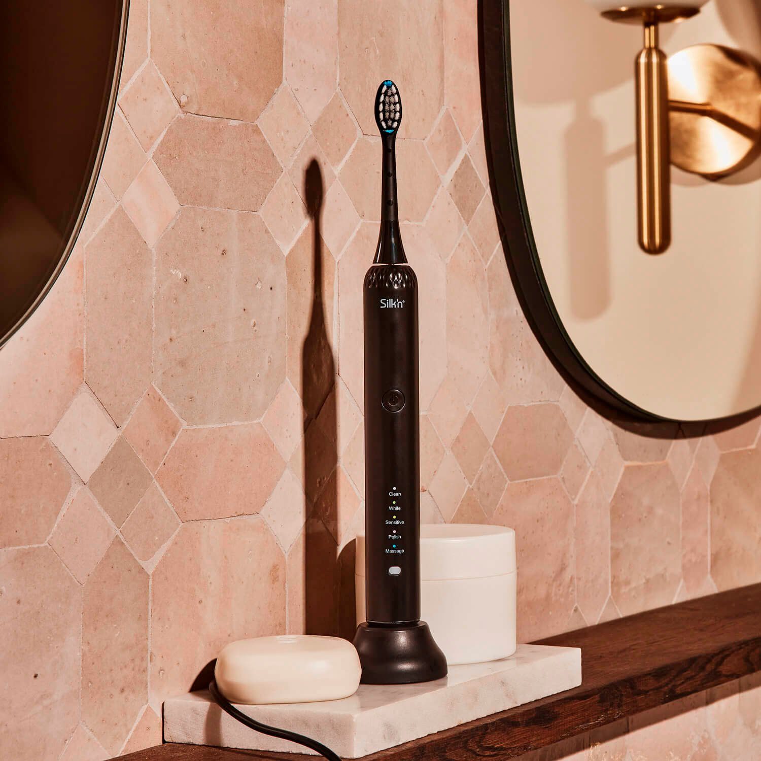 Silk'n Schallzahnbürste SonicSmile Plus, Aufsteckbürsten: 1 St., inklusive Reiseetui