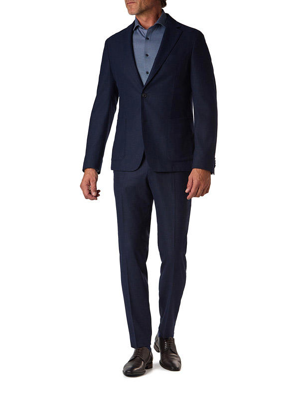 BOSS Black, Anzug Hanry-Genius, Slim Fit, Performance-Flanell halbgefüttert, dunkelblau