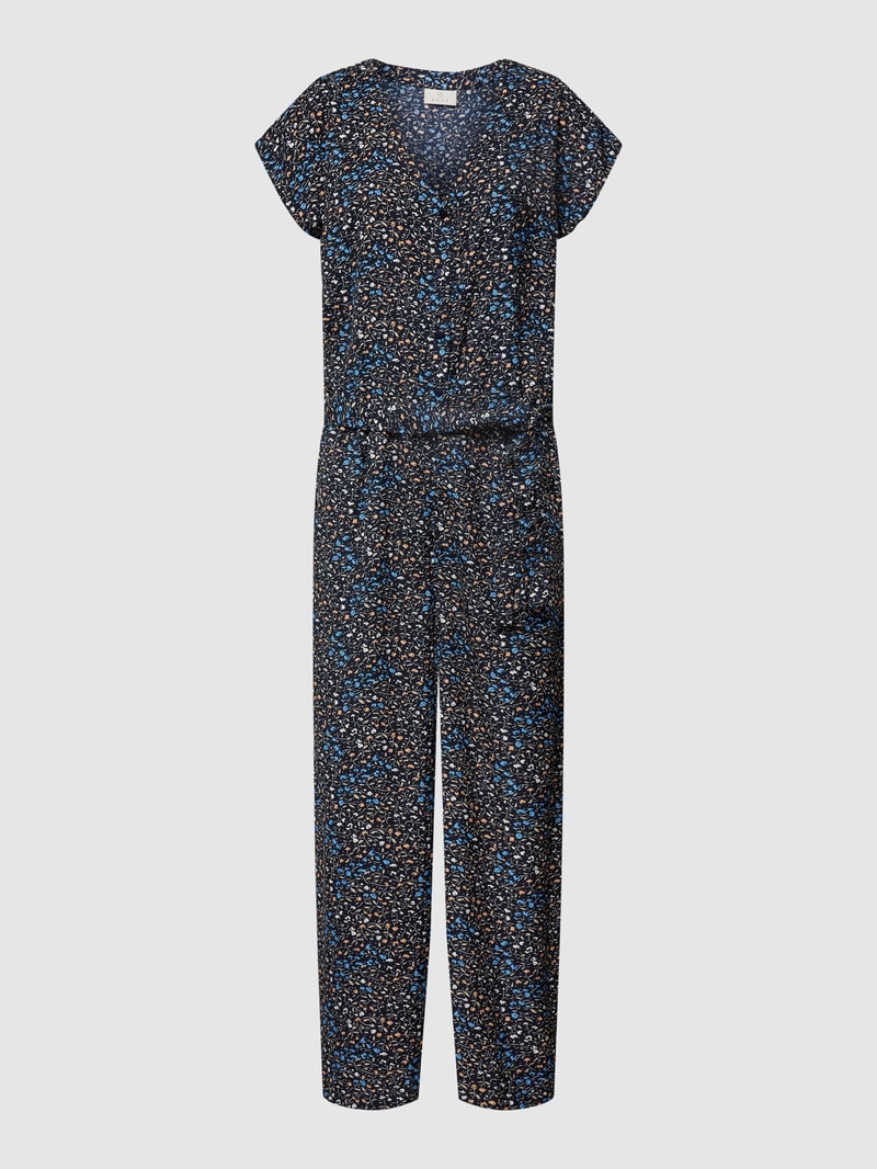 Jumpsuit mit Allover-Muster Modell 'KAilona' in marineblau