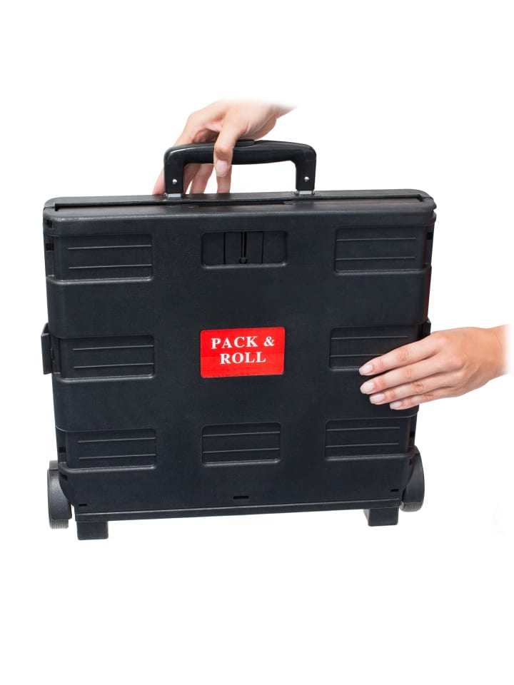 relaxdays 2x Einkaufstrolley in Schwarz - (B)42 x (H)100 x (T)37 cm günstig kaufen onesize