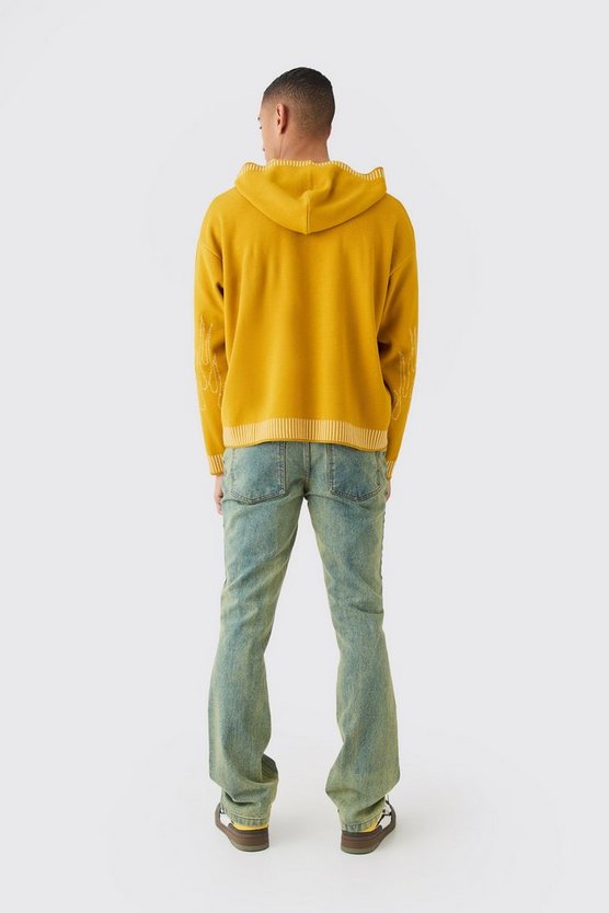 Oversized Boxy Drop Shoulder Branded Hoodie