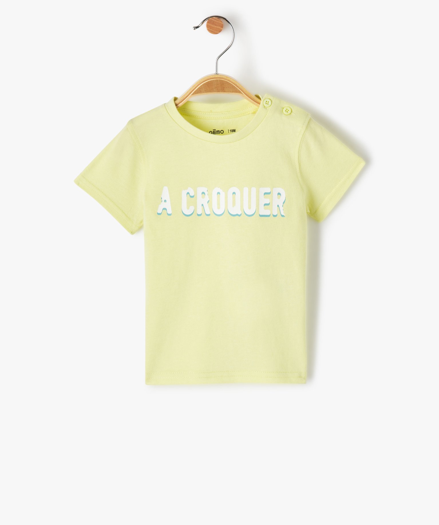 Tee-shirt bébé Garçon à manches courtes et message humor... jaune | GEMO