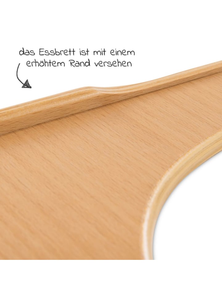 Hauck Hochstuhl Alpha Plus Move - mit Essbrett und Rollen in braun günstig kaufen onesize