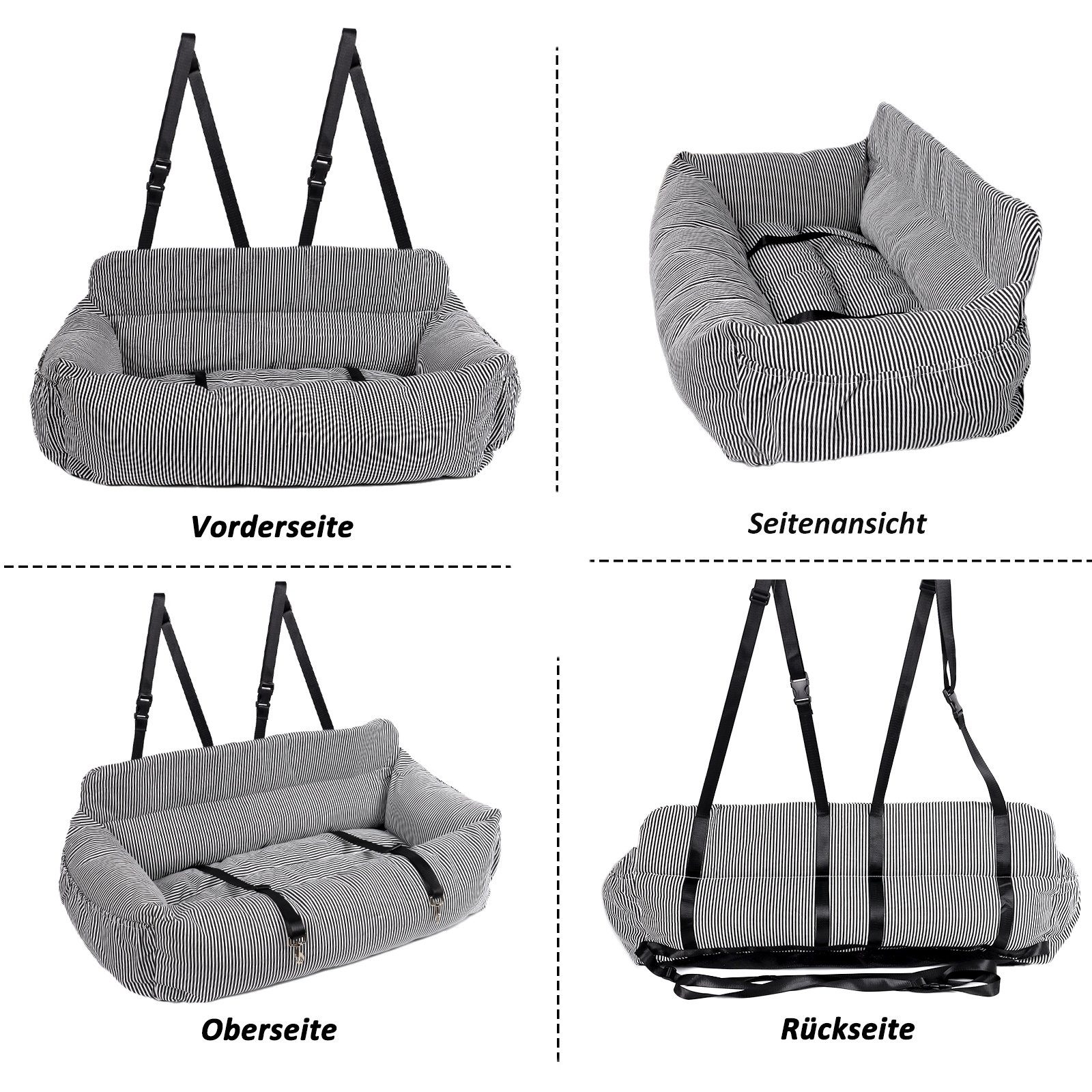 CALIYO Hunde-Autositz 2-in-1 Autositz und Bett für Hunde, wasserfest Hundesitz, geeignet für alle Arten von Autos, multifunktionales Hundebett