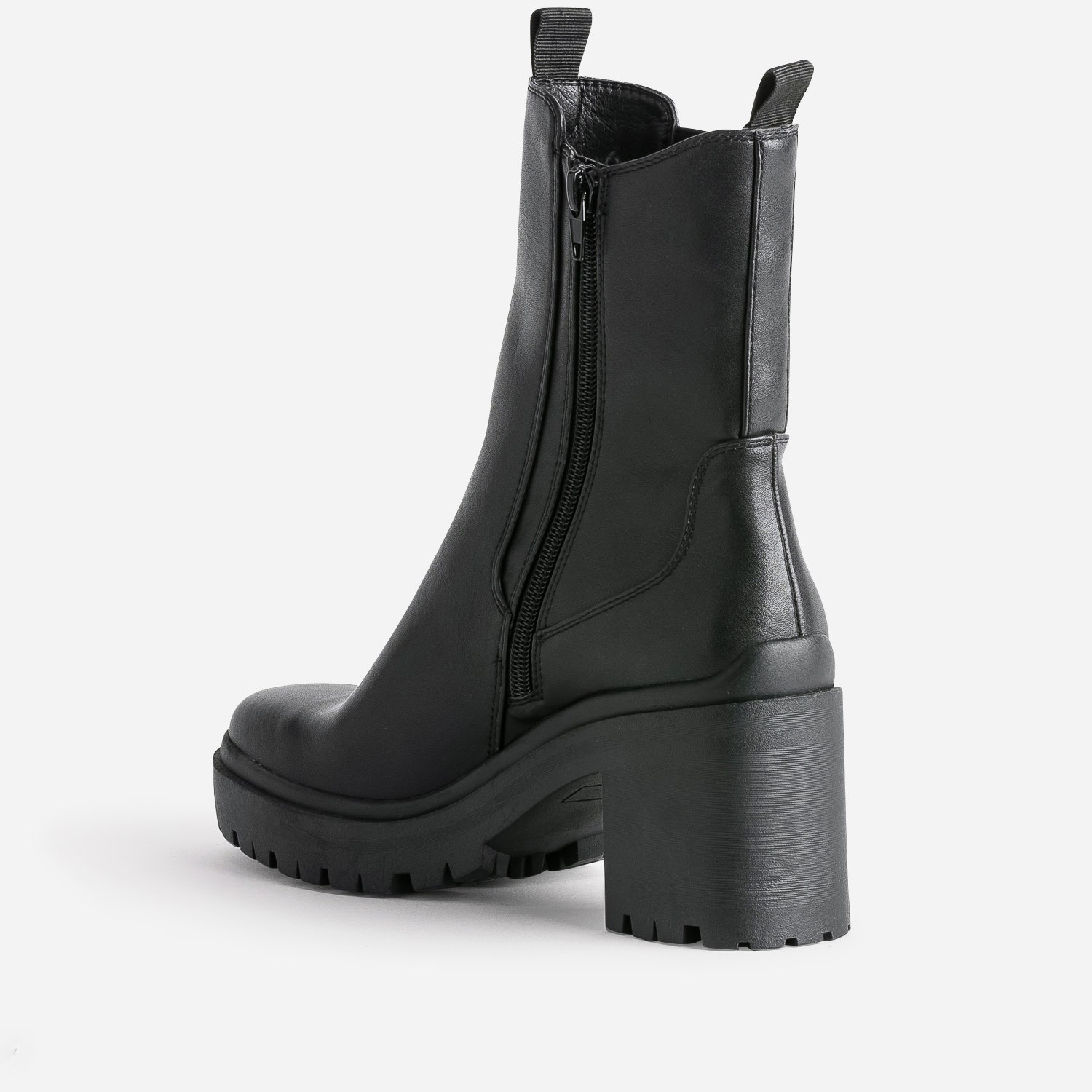 Boots TEXTO noir à semelle crantée