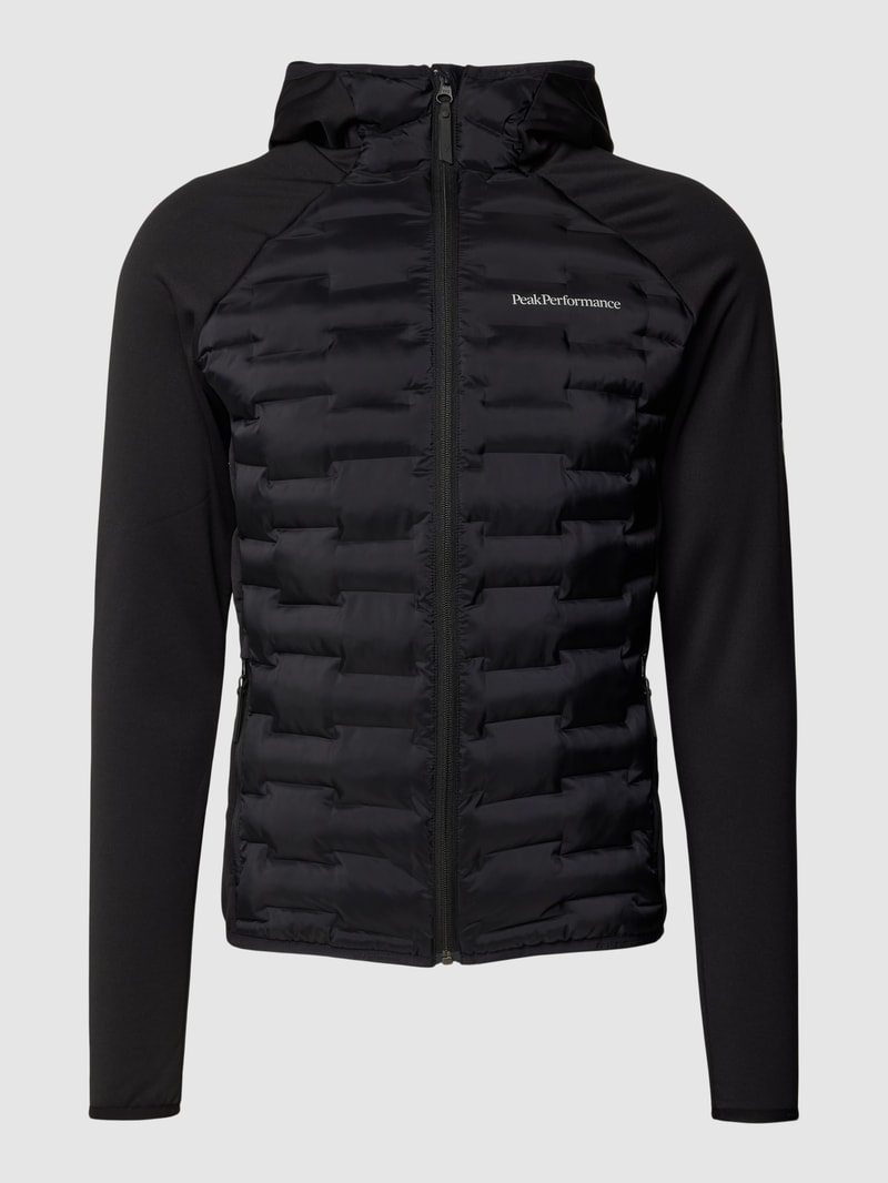 Steppjacke mit Kapuze Modell 'Argon' in schwarz