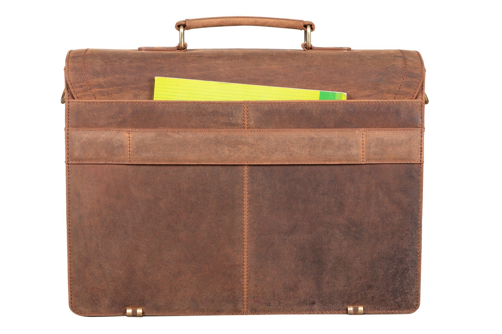 Benthill Aktentasche Echt Leder Laptoptasche Notebooktasche Umhängetasche Laptoptasche, Schultergurt / Umhängegurt Reißverschlussfach