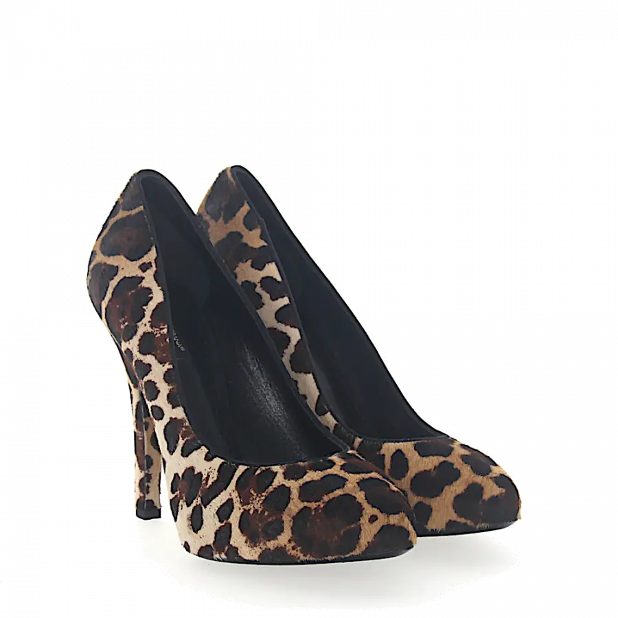 Dolce & Gabbana - Pumps Kalbsleder Pony Leo Print leopard - bunt