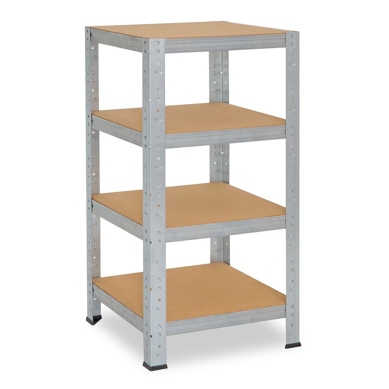 Shelfplaza HOME 100x50x50cm Schwerlastregal in verzinkt mit 4 Böden