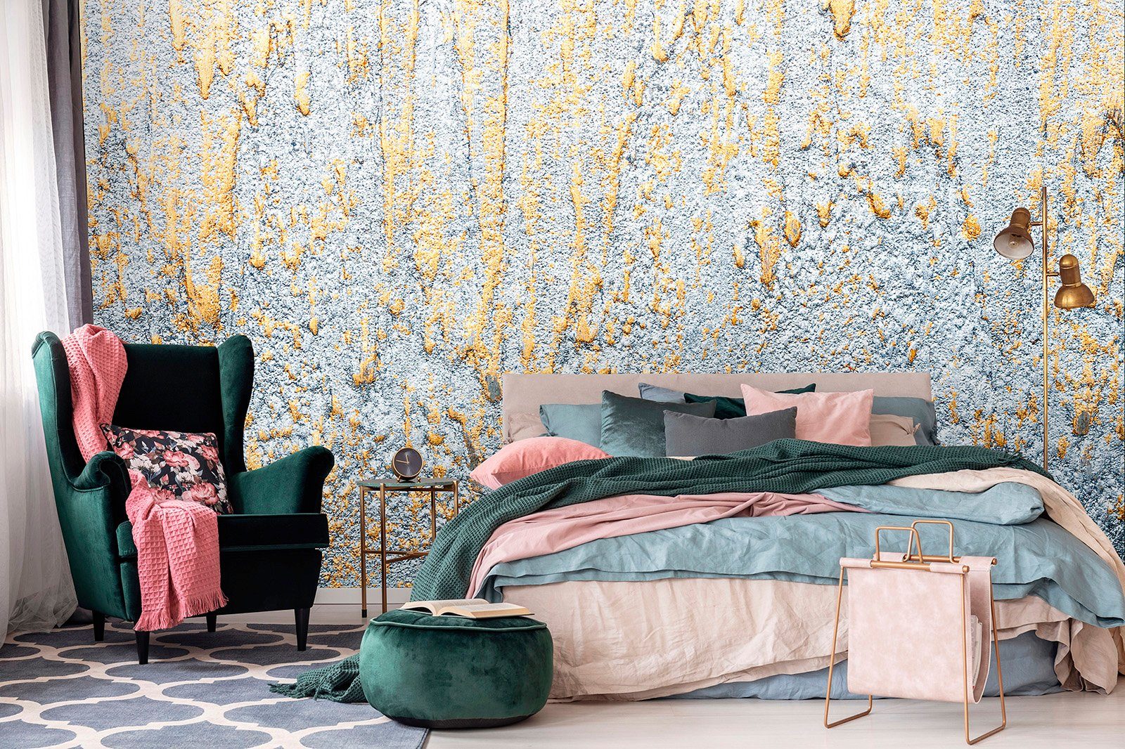 Consalnet Vliestapete Goldene Kleckse, geometrisch