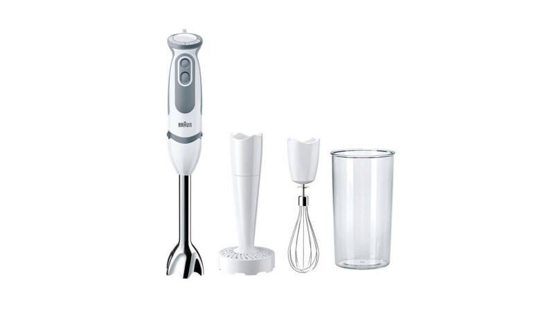 Braun Stabmixer MQ5207WH 1000 W Edelstahl, Kunststoff Grau, Weiß