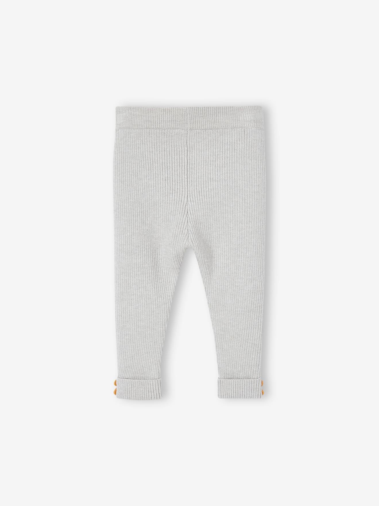 Legging en tricot bébé beige