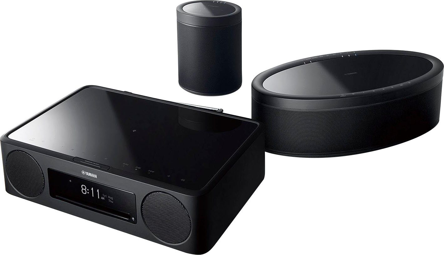 Yamaha MusicCast 200 Multiroom-Lautsprecher (Bluetooth, WLAN, 50 W, Qi kabellose Ladefunktion,Streaming-Dienste,Airplay 2,Alexa,Google)