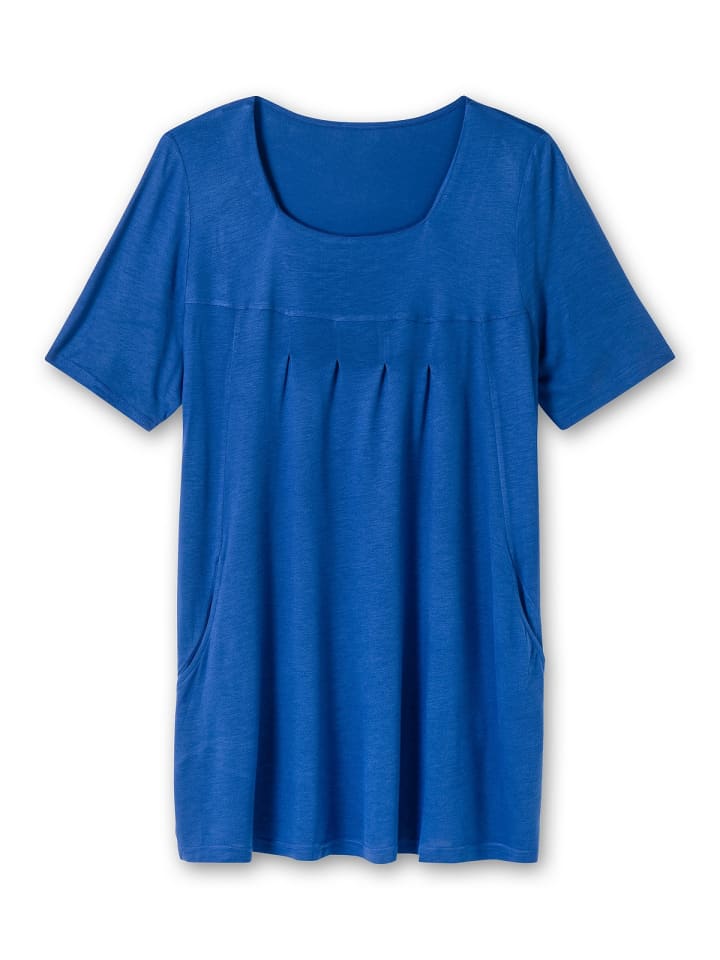 sheego Longshirt in royalblau günstig kaufen