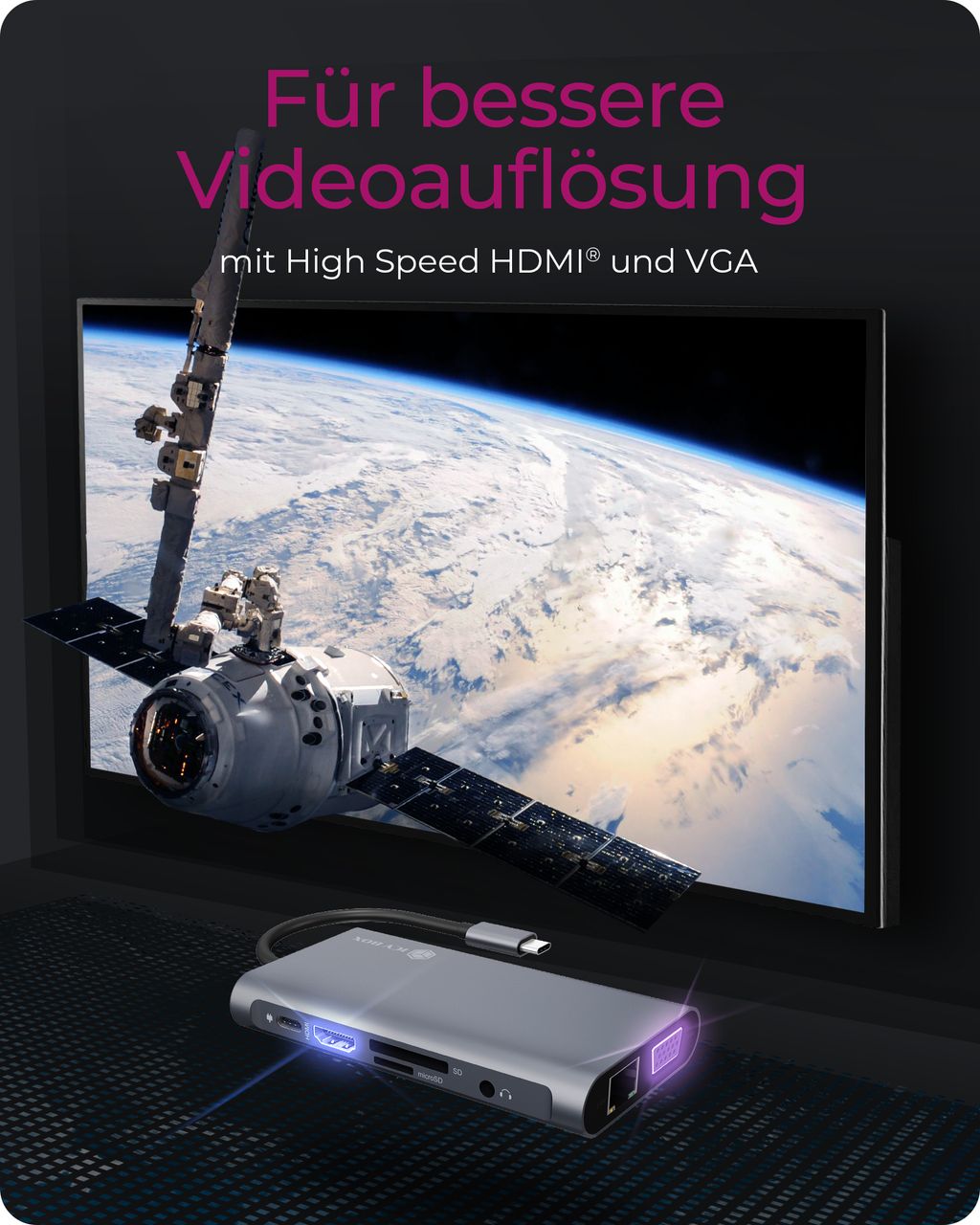 ICY BOX IB-DK4040-CPD, 10-in-1 USB Type-CDockingStation mit PD 100 W
