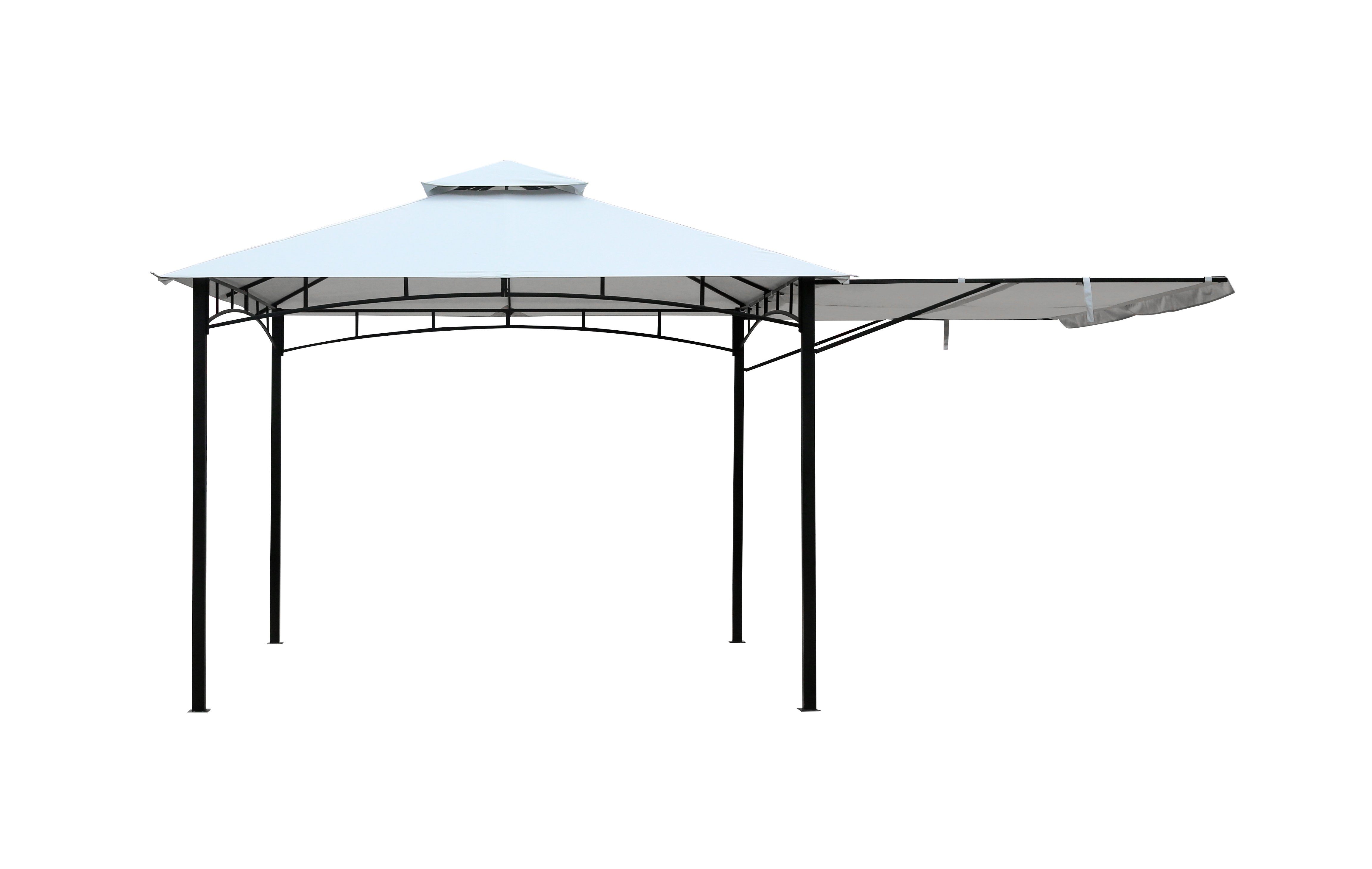 ONDIS24 Grillpavillon Gartenpavillion Grand Valley aus Metall, weiß, Maße ca. 3,3 x 3,3 x 2,83 (H) m, stabile Konstruktion, perfektes Partyzelt für Garten und Terrasse, wasserdicht