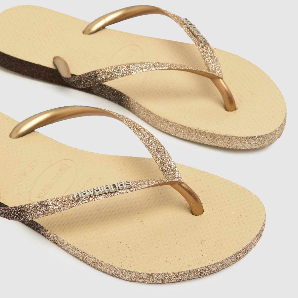 Havaianas slim csillogó szandálok aranyban