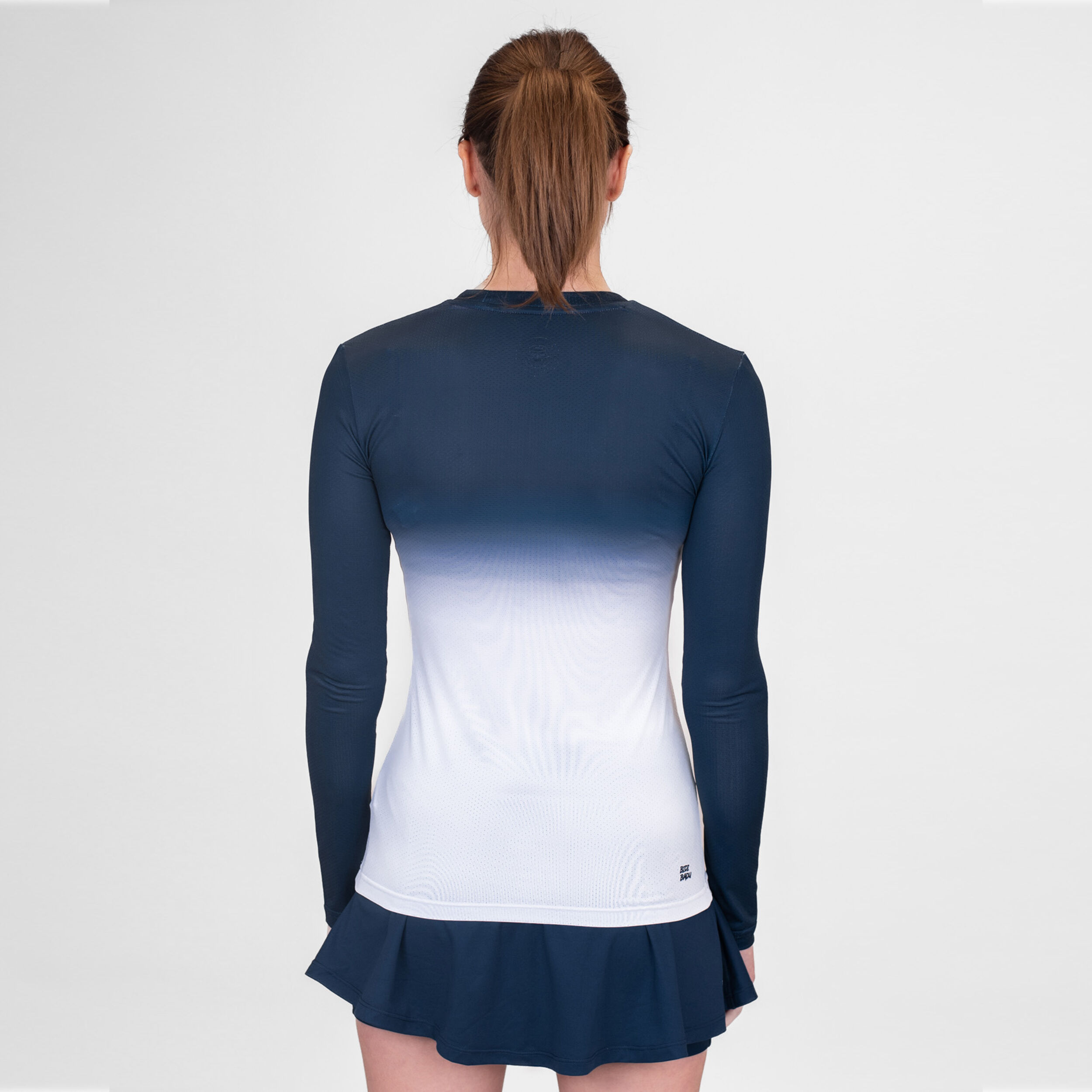 Crew Gradiant Longsleeve Damen - Dunkelblau, Weiß