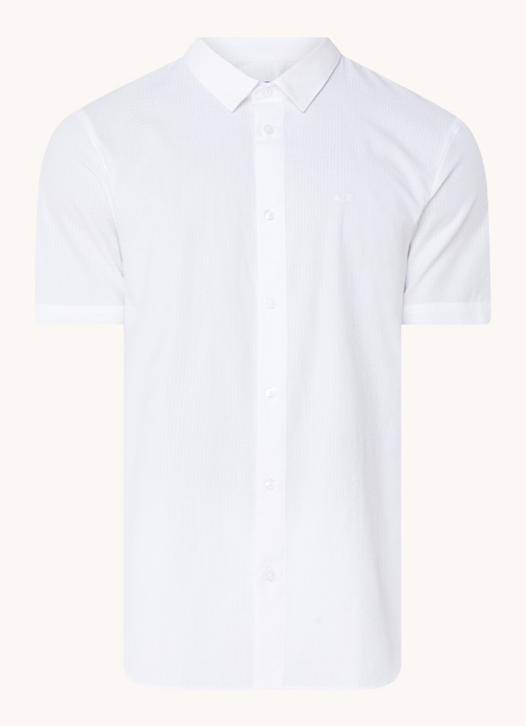 Armani Exchange košulja regularnog kroja s vezom logotipa