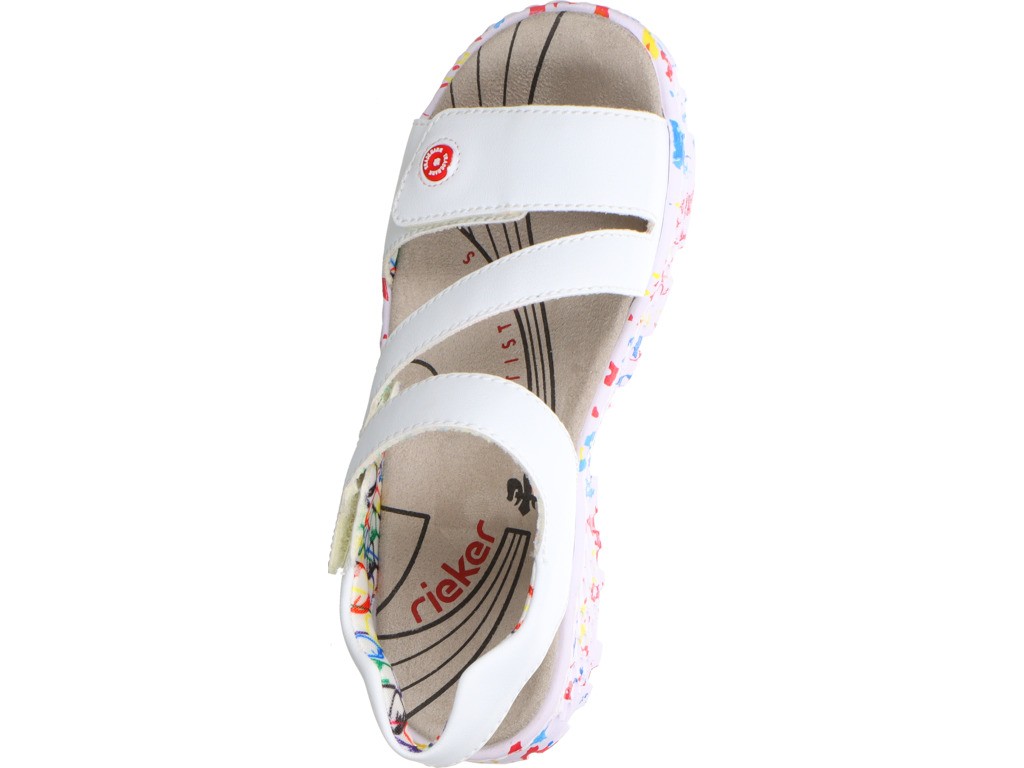 RIEKER Klassische Sandalen weiss