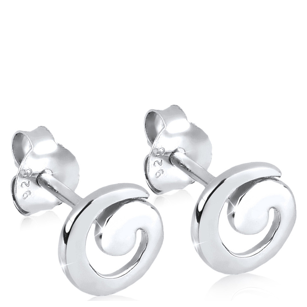Elli Elli by Julie & Grace Boucles d'Oreilles Spirale pour Femme en 925 Argent, Femell Boucles d'oreilles
